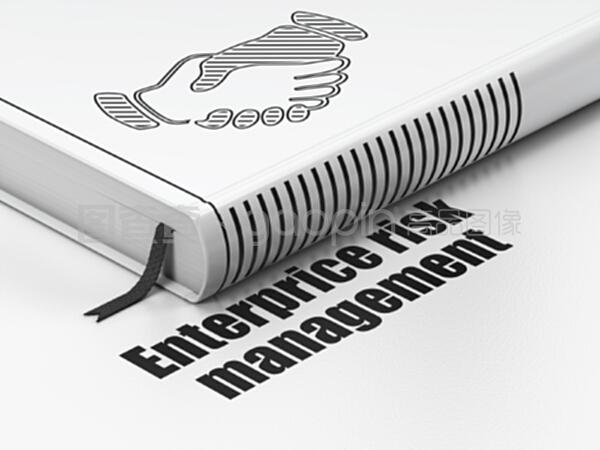 金融概念書握手,白色背景下的企業價格風險管理